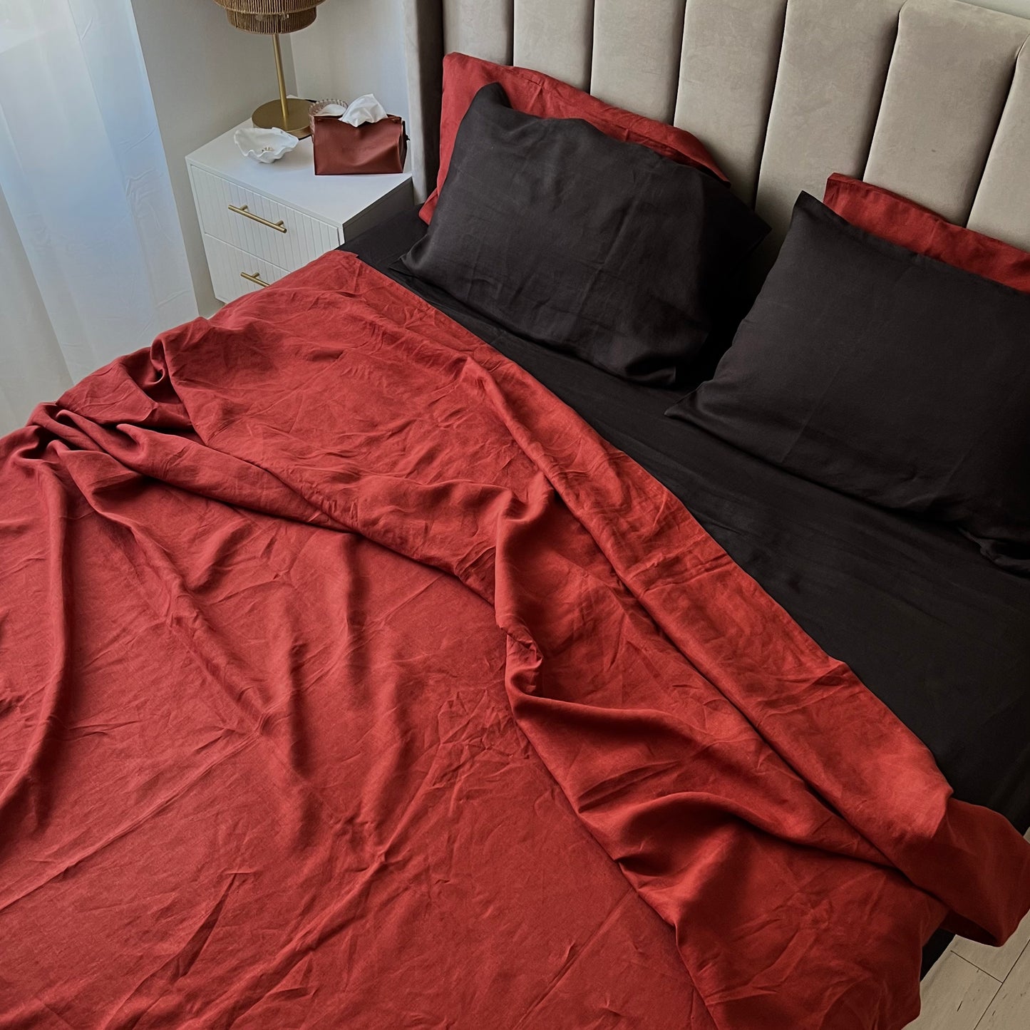 Burgundy 100% Hemp Sheet Set
