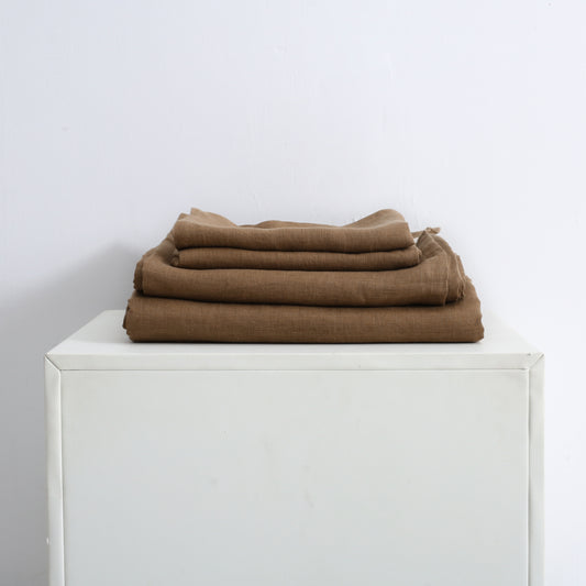Umber Brown 100% Hemp Sheet Set