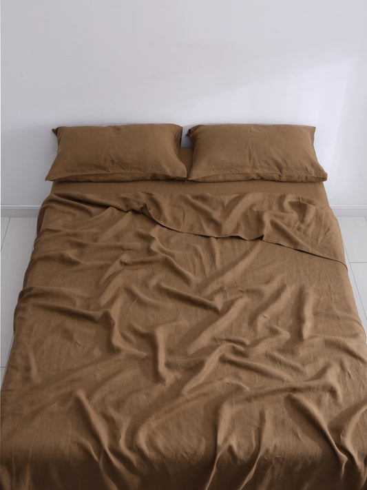 Umber Brown 100% Hemp Flat Sheet