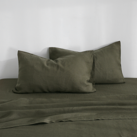 Olive 100% Hemp Pillowcase Set