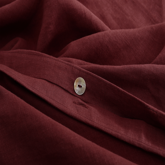 Burgundy 100% Hemp Doona Cover