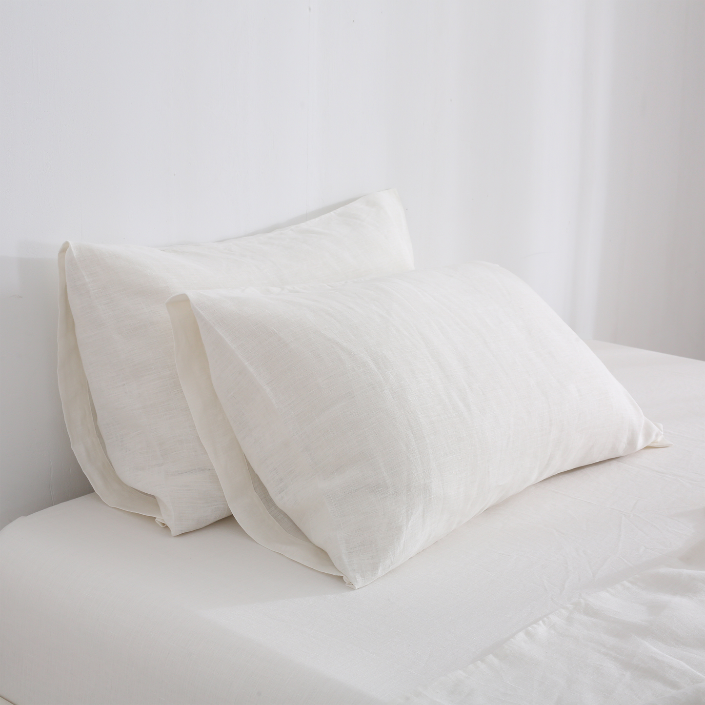 White 100% Hemp Pillowcase Set