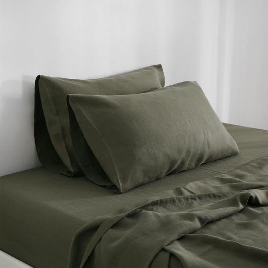 Olive 100% Hemp Pillowcase Set