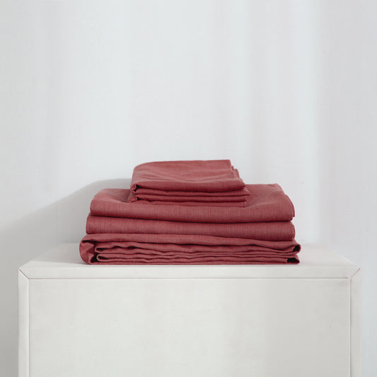 Burgundy 100% Hemp Sheet Set