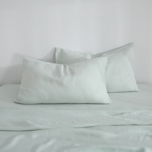 sage hemp pillowcases front picture