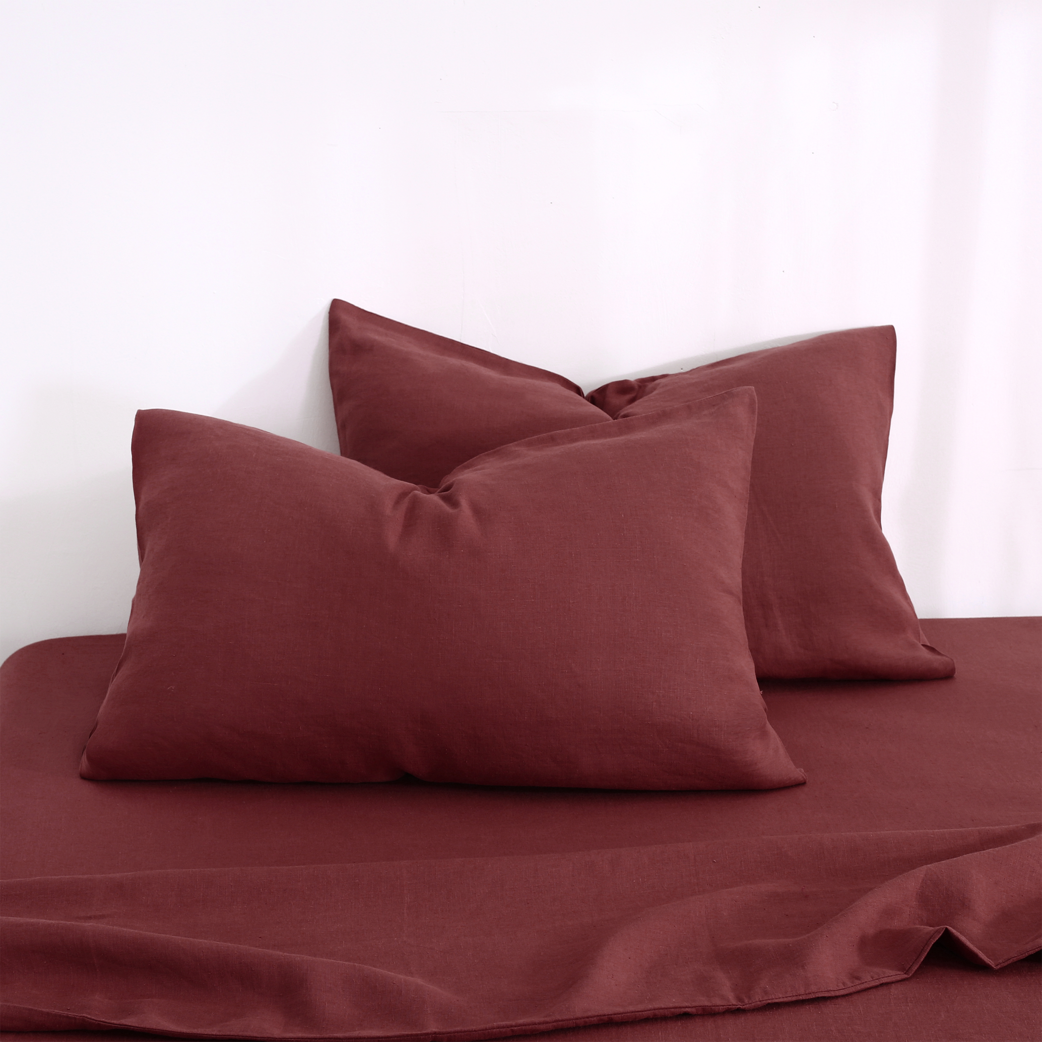 Burgundy 100 Hemp Pillowcase Set JoDope