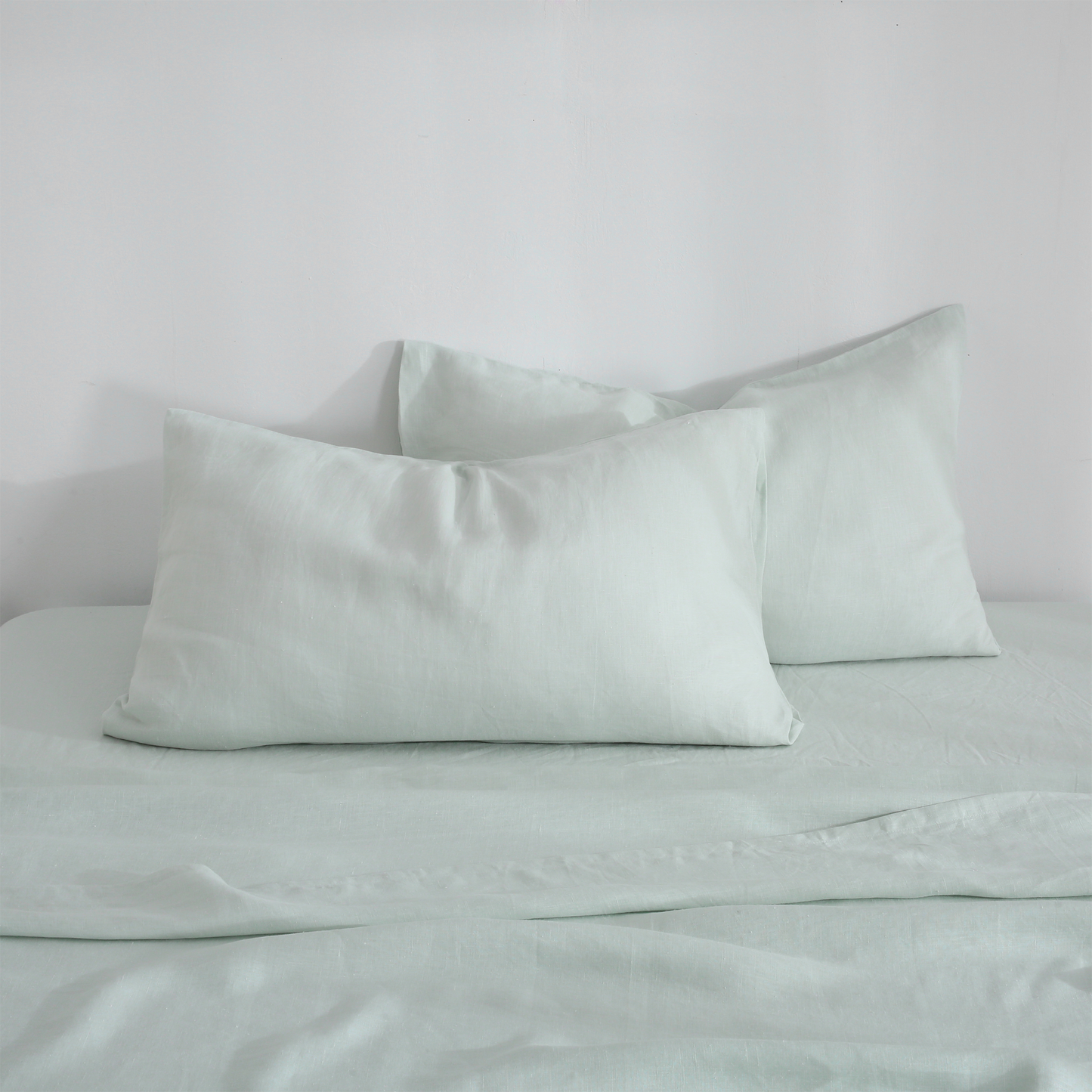 sage hemp pillowcases front picture